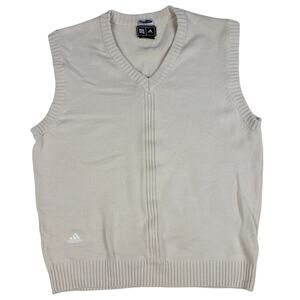 Adidas Vintage Light Beige Sweater Vest size M
